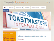 Tablet Screenshot of duesseldorfer-toastmasters.de